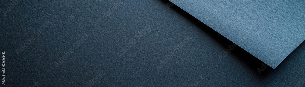 Leinwandbilder dark blue paper with a cut corner creating a unique visual contrast and texture ideal for background