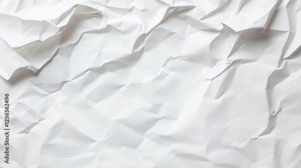 Fototapete Crumpled White Paper Background Creating a Soft and Textured Surface Ideal for Minimalist Designs and Creative Projects Featuring Subtle Elegance