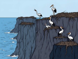 storks in the nest
