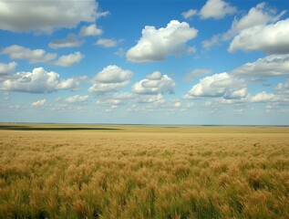 wheat field and blue sky