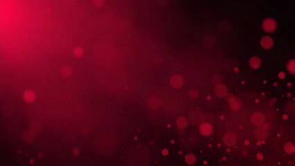 Deep Red Background With Glowing Particles Bokeh Effect