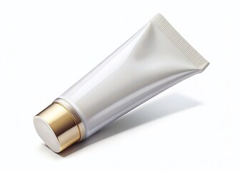 Face Cream Tube Isolated on White Background