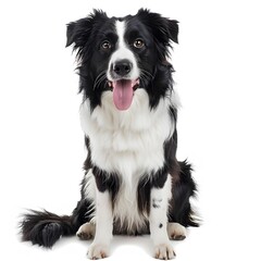 Charming Border Collie with Playful Expression and Glossy Coat
