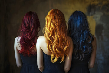 Woman portrait with hairstyle from hairdresser from beauty salon, ideas for hairdress, elegant womans hair, fashion hairstyle, hair salon, trendy hair 