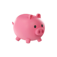 a pink colored piggy bank
