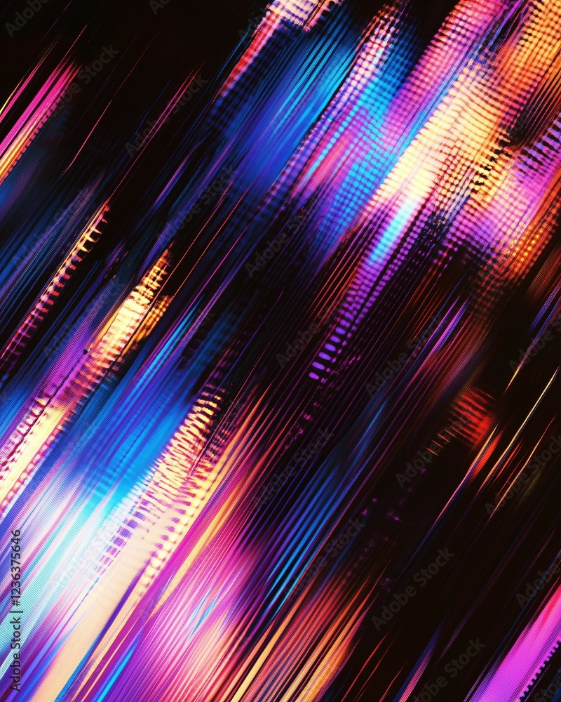 Aufkleber abstract digital with minor glitch background with lines and neon light effects. minor glitch textur