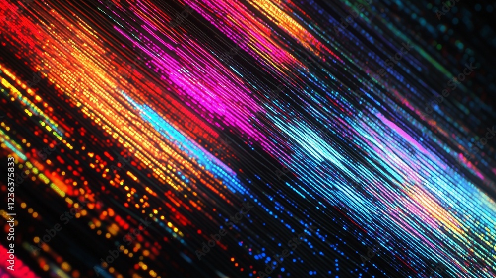Aufkleber abstract digital with minor glitch background with lines and neon light effects. minor glitch textur