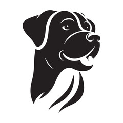 Portrait of a Dog in Black and White