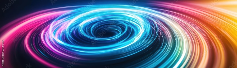 Fototapete vibrant colorful spiral of light emitting a sense of energy and motion in a mystical dreamlike atmos