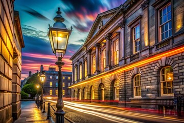Historic Street Lamp Ireland Night