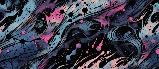 Pattern. Abstract Swirling Design with Pink and Blue Tones
