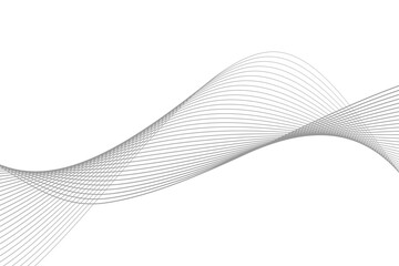Gray wave curve lines abstract background with flowing particles eps 10