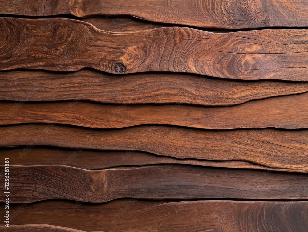 Aufkleber intricate close up of a rustic wooden wall showcasing natural grain patterns and textures evoking a 