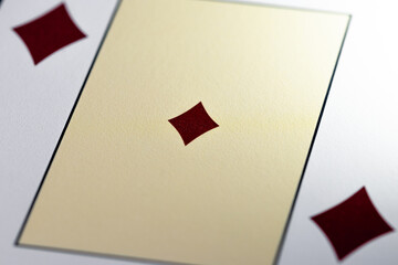 Ace of Diamonds card face. Card suit of Diamonds
