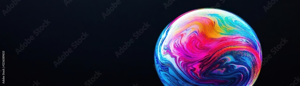 Aufkleber vibrant colorful marbles in a kaleidoscopic arrangement showcasing various patterns and hues creatin