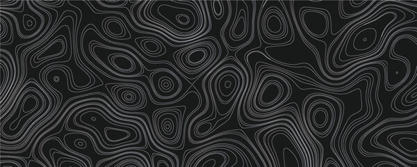 Hand-Drawn Style Topography Contour Map with Fine Artistic Lines and a Vintage Aesthetic

