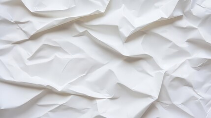 Fototapeta premium Textured and Crumpled White Paper Background with Subtle Shadows and Depth Creating a Minimalist and Clean Aesthetic Ideal for Design Projects