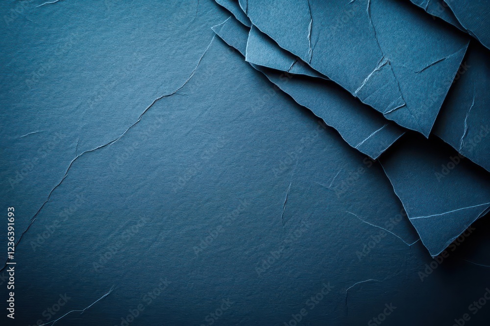 Leinwandbilder A Striking Blue Background Featuring a Prominent Crack in the Middle Creating a Unique and Abstract Visual Element Evoking Intrigue and Curiosity