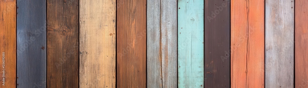 Poster vibrant wooden wall showcasing a stunning array of colors creating an inviting and artistic atmosphe