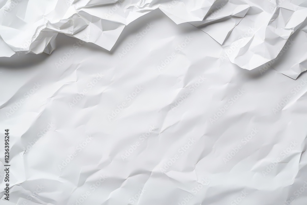 Aufkleber textured white crumpled paper background with soft shadows creating a minimalist and elegant aesthet