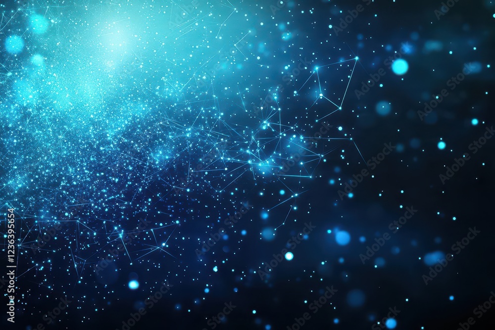 Poster vibrant abstract background featuring glowing particles and shimmering stars creating a dreamy atmos