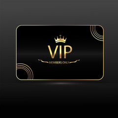 Vector illustration VIP card gold editable