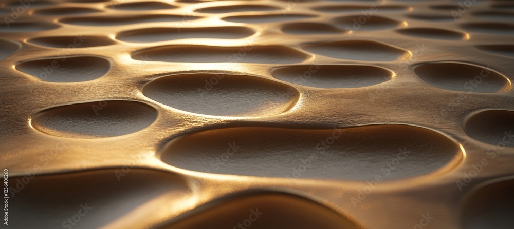 Poster golden topography abstract illuminated mesh pattern with geometric connections and defined shapes