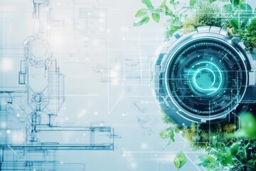 Obraz premium Digital Camera Nestled Among Lush Green Plants and Foliage Creating a Natural and Vibrant Atmosphere Reflecting Passion for Photography and Nature