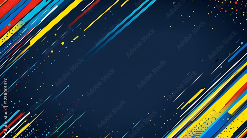 Poster abstract diagonal lines colorful background design