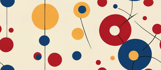Pattern. Colorful Abstract Pattern with Circles and Lines