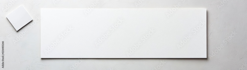 Poster Blank White Paper on a Clean Surface Ideal for Text or Design Elements Evoking Simplicity Clarity and Creative Possibilities for Various Uses