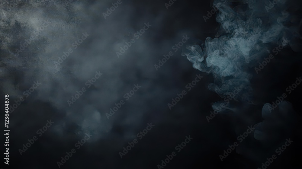 Aufkleber mystical plumes of smoke rising gracefully against a deep black background creating an ethereal and 