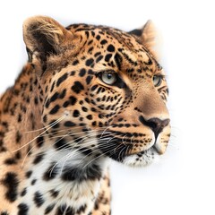 Obraz premium Close-Up Portrait of a Majestic Leopard in Natural Light
