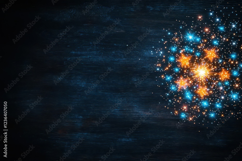 Poster a breathtaking cluster of distant stars shining brightly against a deep black background creating a 