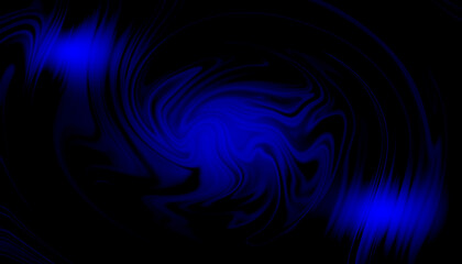 deep blue swirling abstract energy vortex on black background, fluid motion with neon glow for digital wallpapers, sci-fi designs, and futuristic themes