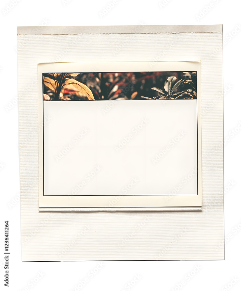 Poster retro scrapbook polaroid frame. classic instant photo border for creative collages and memory keepin