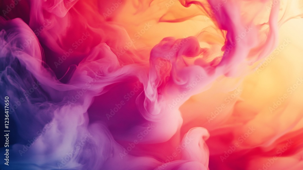 Poster abstract swirls of vibrant colors creating a fluid and dreamy background effect