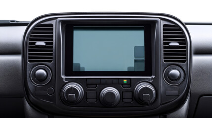 Fototapeta premium Modern car dashboard interface with transparent background