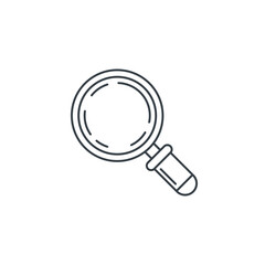 Magnify glass. Research, find icon symbol vector illustration isolated on white background