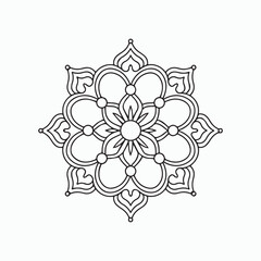 abstract floral background with flowers, mandala pattern floral design