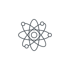 Atom icon symbol vector illustration isolated on white background