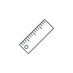Ruler icon symbol vector illustration isolated on white background