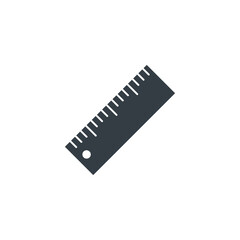 Ruler icon symbol vector illustration isolated on white background