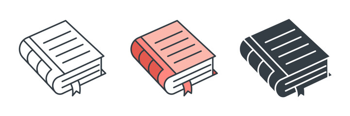 Book icon symbol vector illustration isolated on white background