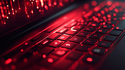Futuristic Cybersecurity Concept Banner Or  Background  - Laptop with Lock Symbol
