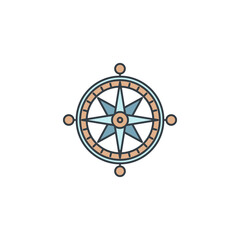 Compass icon symbol vector illustration isolated on white background