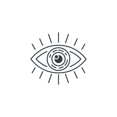 Eye icon symbol vector illustration isolated on white background