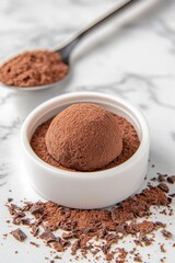 Delicious chocolate truffle preparation kitchen food photography cozy environment close-up indulgent dessert