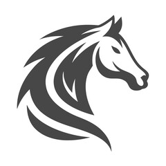 Minimalist Horse Head Design for Modern Brands.