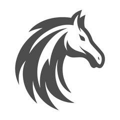 Minimalist Horse Head Design for Modern Brands.
